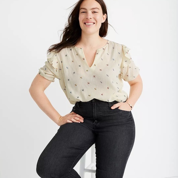 Madewell Embroidered Gazebo Top size XL - Picture 4 of 6